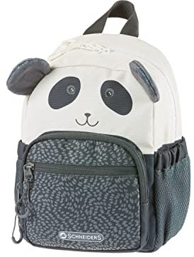 Schneiders 49462-079 - Kinderrucksack Mini Panda, ca. 18,5 x 27 x 11 cm, Rucksack für Kinder mit 6 Liter Volumen, 2 Fächern und 2 Seitentaschen