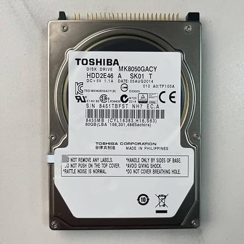 MIDTY Fast HDD für 80 GB IDE 8 MB 4200 U/min für interne HDD für Notebook HDD für MK8050GACY
