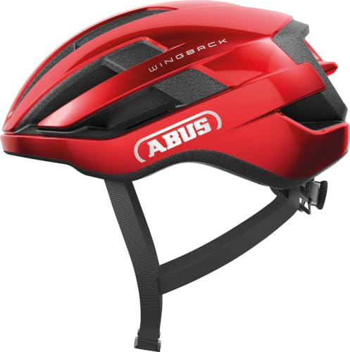 Abus WingBack - Casco da Strada per la Guida Sportiva nella Vita di Tutti i Giorni e nel Tempo Libero - per Adulti e Ragazzi, Rot (performance red), S (51-55 cm)