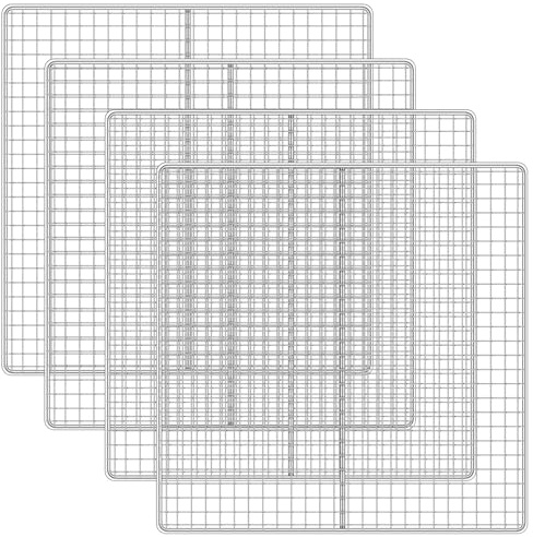 Yaocom 4 Pcs 13.5 x 13.5 Inch Fryer Screen Stainless Steel Deep Fryer Accessories Fryer Grate