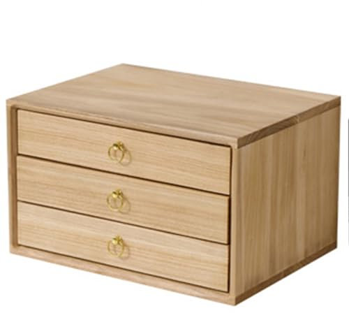 Holz-Desktop-Organizer-Schrank，Aktenschrank für Schreibtisch， mit 1/2/3/4 Schubladen，Bürobedarf-Organizer für Quittungsdateien im A4-Format ，Mini-Kommode aus Holz für Zuhause, Küche, Büro ( Size : 3 )