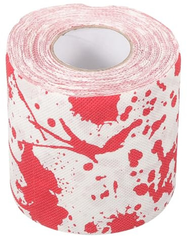 COLLBATH Bedrucktes Toilettenpapier Mit Blutfleckenmustern Gruseliges Farbiges Rollenpapier Für Halloween-dekoration Praktisch Fürs Badezimmer
