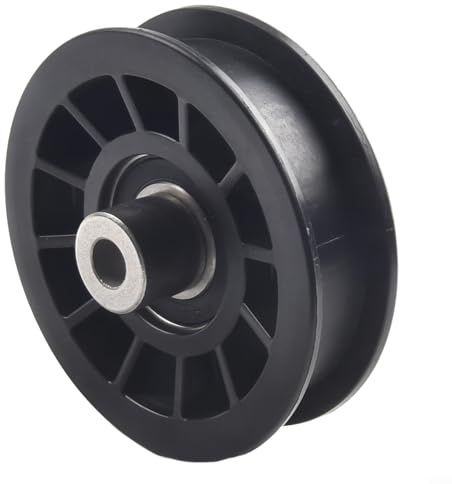 Schwarze Rasenmäher-Riemenscheibe, Rasenmäher-Riemenscheibe für Craftsman, Flache Spannrolle für Rasentraktor, 917287240 Aufsitzmäher, 917287461 Traktor, ersetzt OEM #194327, und 532-194327