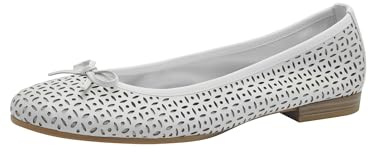 Tamaris 1-22116-41 Ballerines pour Femme Blanc Structure 40 EU, Structure Blanche., 40 EU