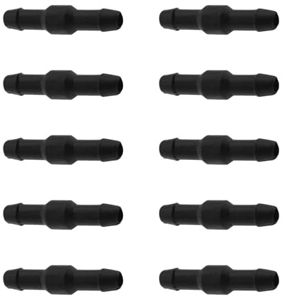 10pcs Windshield Washer Hose Connector 2 Ways I Type Windscreen Wiper Hose Adapter Replacement Kit Fluid Pipe Tubing Fittings Fit for Most Car Black