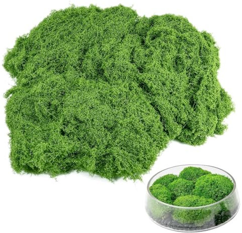 SHIQUAN 200 g de musgo artificial para manualidades, musgo artificial, verde oscuro