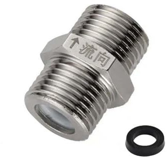 Rückschlagventil aus Edelstahl, G1/2 Zoll, Einwegrückschlaganschluss, Rückflussverhinderer für Heizung, WC, Wasserleitung (männlicher Durchfluss auf Stecker)