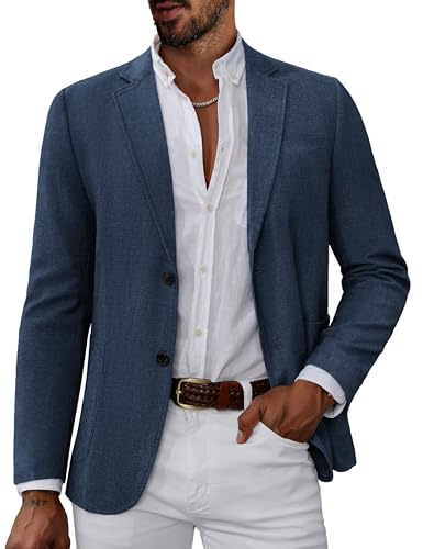 PJ PAUL JONES Men's Sporty Modern Leisure British Blazer Regular Fit Business Jacket Dark Blue