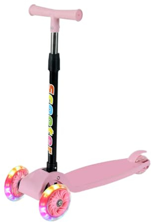 Patinete Infantil - Patinete de Movilidad Plegable,De Ruedas con Luces Intermitentes para Niños Y Niñas De 2 A 8 Años Jinetes Principiantes para Exterior Desplazamientos Hogar Camping