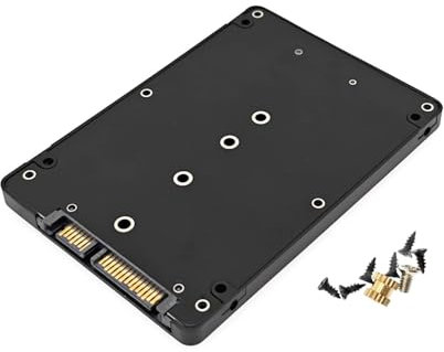JZK Adattatore M.2 NGFF SSD a SATA da 2,5 pollici, 7 mm spessore contenitore per disco rigido, convertitore SSD NGFF basato su chiave B e M per scheda SATA III 3.0 da 2,5 pollici