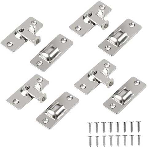 Monsully 4 Stück Schiebeschloss Türriegel Edelstahl, 90 Grad Riegelschloss Klein, Flip Slide Latch, Tor Schlossriegel für Badezimmer Toilette Schuppen Schlafzimmer Schnappriegel