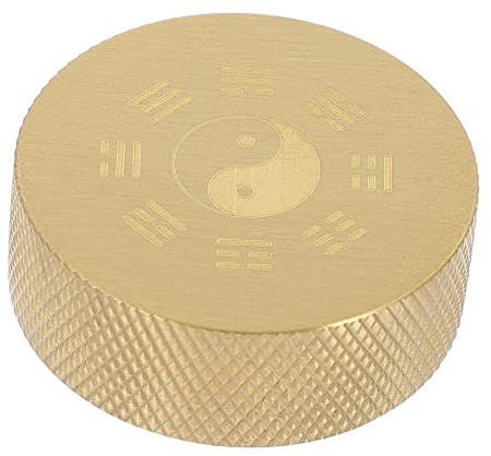 DOITOOL Kupferner Runder Kalligrafie Papierbeschwerer Stabile Schreibunterlage Dekoratives Briefbeschwerer Accessoire für Schreibtisch und Heimdekoration