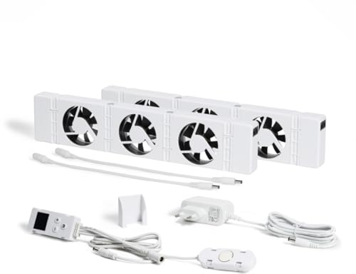 SpeedComfort Heizkörper Ventilator mit Control Sensor - Duo-Set (2X) - Bis zu 22% Energieeinsparung - Heizungsventilator Wärmepumpen-geeignet - Mehrere Geschwindigkeiten - Flüsterleise