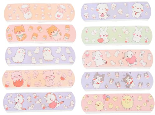 TOYANDONA Cartoon Adhesive Bandages Box Breathable for Boys and Girls Kit Finger Knuckle Wound Care