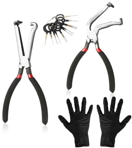 Vibsky Kit de alicates eléctricos de 4 piezas con cortadores rectos y doblados, removedor de pines de terminal para reparación de automóviles