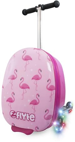 Flyte Scooter Koffer - 2-in-1, 45 cm Reisekoffer Kinder, 25 Liter Fassungsvermögen Kinderkoffer Handgepäck, Reisetasche Kinder mit Rollen, Hartschalenkoffer Kinderreisetasche