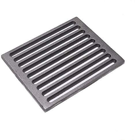 Fonderia Bongiovanni Parrilla de hierro fundido, parrilla para chimenea, estufa de pellets, bandeja para cenizas, 24 x 19 cm