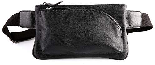 Vohoney Fanny Pack Waist Bag for Men Women Belt Bags Bum Bag Hip Purse PU Leather Fashion Waist Pack with Adjustable Strap for Travel Sports Hiking Running Cycling(Fanny Pack for Black)