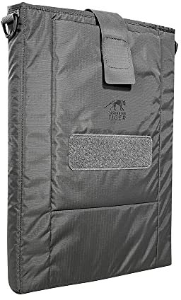 Tasmanian Tiger TT Modular Computer Sleeve modulare, gepolsterte Laptop- und Tablet-Hülle für 15-Zoll Notebooks mit zusätzlichem Tablet-Fach, kompatibel mit modularen TT Rucksäcken, Titan Grey