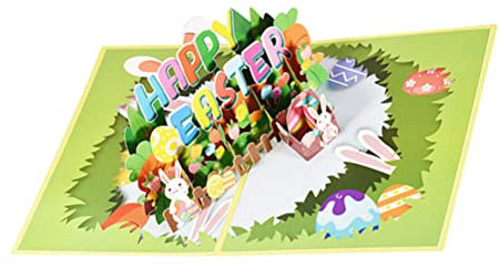 Ostergrußkarte Frohe Ostern-geschenkkarte Osterfestkarten Frühlings-ostern-grußkarte Valentinstag-karte Frühlingsgrußkarte Osterkarte Für Kinder Papier 3d Handschrift Postkarte