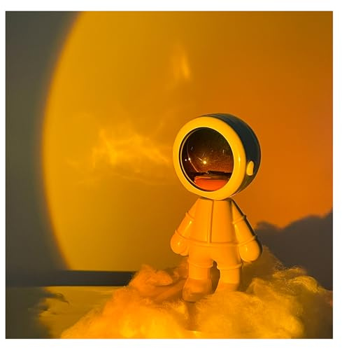 Sunset Projector Astronaut Night Light Led Aura Lamp for Photography/Party/Bedroom/Living Room/Tiktok Live Decor, Selfie with Battery, Christmas/Birthday Gifts for Women/Girls