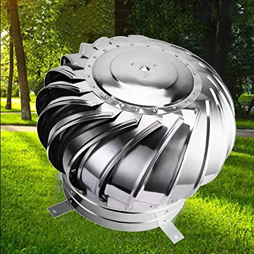 Duchunsheng Comignolo Girevole per Camini in Acciaio Inox, Comignolo Canna Fumaria Camino Cappello Testa Girevole Cuscinetto Zincato, Cuscinetto Zincato Cappello Eolico alle Intemperie alla Ruggine