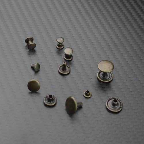 Hohlnieten, Doppelkappe, Doppelniete, beidseitig verschlossen, zweiteilig - 250 Stück (6 x 5 mm)