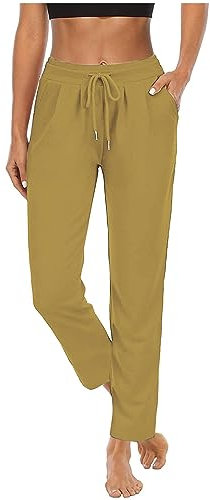 Generisch Jogginghosen für Damen im Ausverkauf schmal zulaufende Sporthose mit Kordelzug Leichter Stretch Trainingsanzug mit Taschen Fitnessstudio Workout Yoga Jogginghose