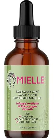 Aceite Mielle original para el crecimiento del cabello con romero esencial y menta, tratamiento nutritivo para puntas abiertas y mascarilla para cabello seco (mielle)
