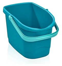 Leifheit Putzeimer Power CLEAN, 10 L Wischeimer Kunststoff | 10 L Fassungsvermögen, 6 L mit Pressaufsatz, Ausgießschnute, Griffmulde, ergonomischer Tragegriff, für Bodenwischer