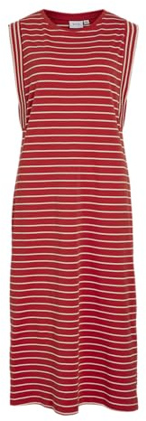 Viveriana O-hals S/L midiklänning, Aurora Red, L