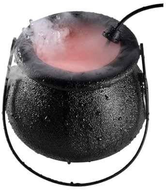 Generico Macchina della Nebbia di Halloween, 12 Luci LED Che Cambiano Colore Creatore della Nebbia del Calderone della Strega di Halloween, Macchina della Nebbia del Fumo del Calderone del Partito