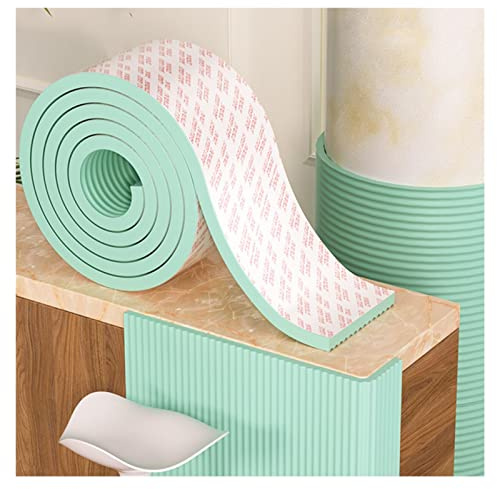 Wall Corner Guard for Parking Garages, Sponge Edging Anti-Collision Warehouse Corner Guards, Furniture Window Sills Wide Bumper Wall Corner Protector, 2M,Green-2m-7pcs