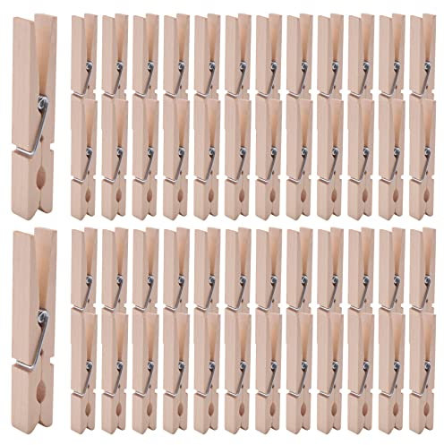 Quystetes Mollette da Bucato Heavy Duty Outdoor con Molla, Mollette nel Legno per Lavori Artigianali e Vestiti Appesi su Bucato Stendibiancheria