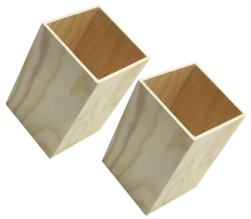 MAGICLULU 2stücke Holz Stift Halter Mit Großem Fassungsvermögen Für Schreibtisch Organisation Von Stiften Bleistiften Textmarkern Bürobedarf Und Kosmetikpinseln