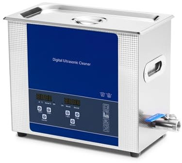 Industrial Ultrasonic Cleaner Sonic Equipment Metal DPF Engine Parts Oil Degreaser Ultrasound Cleaning Machine Bath Tank(6.5L)