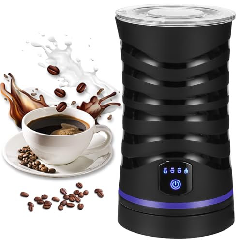 4-in-1 Elektrischer Milchaufschäumer mit Antihaftbeschichtung Für heißen und kalten Milchschaum, automatische Abschaltung, ideal für Kaffee und Milch