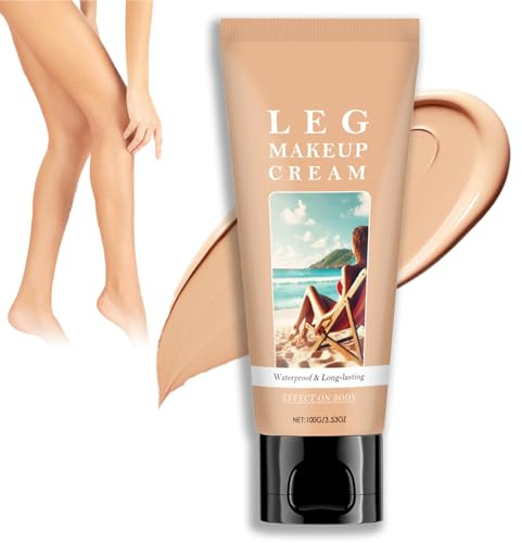 HERBENJOY Leg Makeup Full Coverage Waterproof Body Concealer Makeup to Cover Veins, Tattoos,Scars,Long-Lasting No Transfer,Concealer for Mature Skin, Women’s Correcting&Brightening Cream,Light Medium