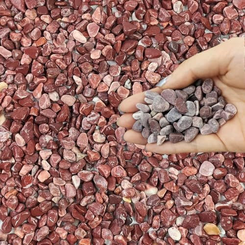 FANTIAN 2 lbs Pebbles for Plant Pots, 6-9 mm Decorative Stones,Red Gravel | Natural Aquarium Gravel, Decorative Pebbles for Garden, Fish Tank Gravel, Vases, Terrarium, Potted Top Dressing,Pond