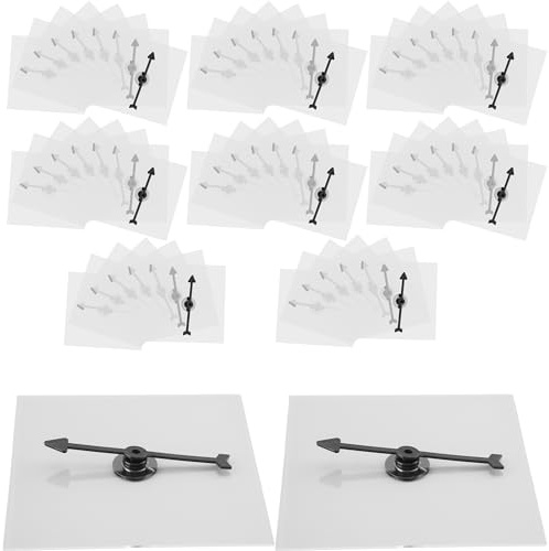 64-teiliges transparentes Spinner-Spielzeug zum Trockenlöschen, Mathe-Spielzeug, Spinner-Pfeil, transparenter Spinner, geeignet für den Mathematikunterricht in der Schule, Familienpartyspiele