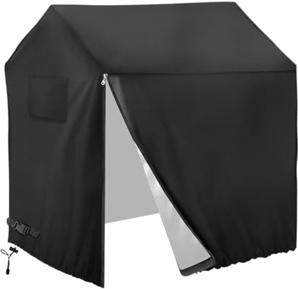 de madera para casa de juegos de 110 x 120 x 140 cm, tela Oxford 210D, impermeable, protección solar, con cordón ajustable y cremallera lateral, para exteriores