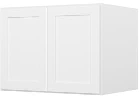 Furinno Shaker Wall Refrigerator Kitchen Cabinet with 2 Doors, Ready to Assemble, 24 D x 33 W x 24 H, White
