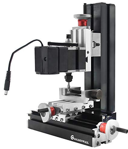 CGOLDENWALL TZ20002MR Mini DIY Machine 60W Metal Mini Rotating Lathe 60W 12000rpm Big Power mini Lathe for Students DIY Works Best Gift for Chrildren's Gift