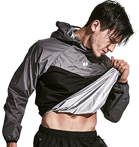 HOTSUIT Trajes de Sudoración Hombre Pérdida Peso Sauna Traje Deportivo Chaqueta Pantalón Ejercicios Fitness Trajes de Sudoración
