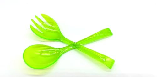 Kimmel Salatbesteck Servierlöffel Salatgabel Salatlöffel 2-teilig, Kunststoff, Grün-transparent, 21-000-2713