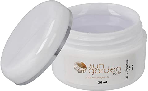 Sun Garden Nails - UV Gel 1-Phasengel 30 ml - klar - All in One Gel - 3 in 1 UV Gel für Grundierung, Aufbau und Versiegelung für kreative Nagelmodellage