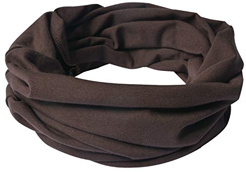 Miobo Écharpe Tube En Coton Pour Enfants, Écharpe Ronde (M, Marron Selle)