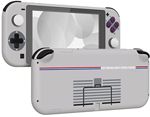 eXtremeRate Full Case Gehäuse für Switch Lite Console, DIY-Ersatz Hülle & Buttons & Schutzfolie Ersatzteile Custom Shell Kit für Nintendo Switch Lite Konsole-Classic 1989 GB DMG-01 Stil