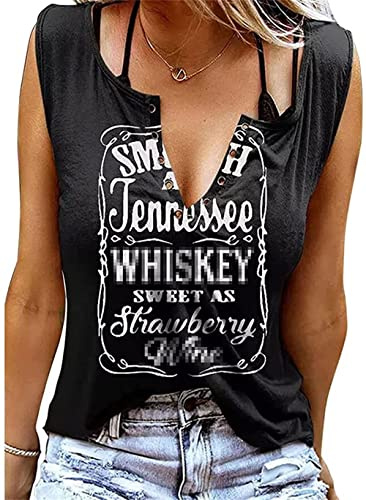 Damen Sommer Casual Tank Top Frauen Ärmellose Basic T Shirt schwarz Locker Oberteile Sexy V-Ausschnitt Weste Tunika Blusentop (S, Schwarz)