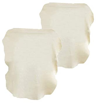 HOUSON 2 Stück 50x30 cm Fensterleder Auto Leder Reinigungstuch, Ledertuch Naturleder Hirschleder für die Autowäsche Lackpflege Scheiben und die Reinigung